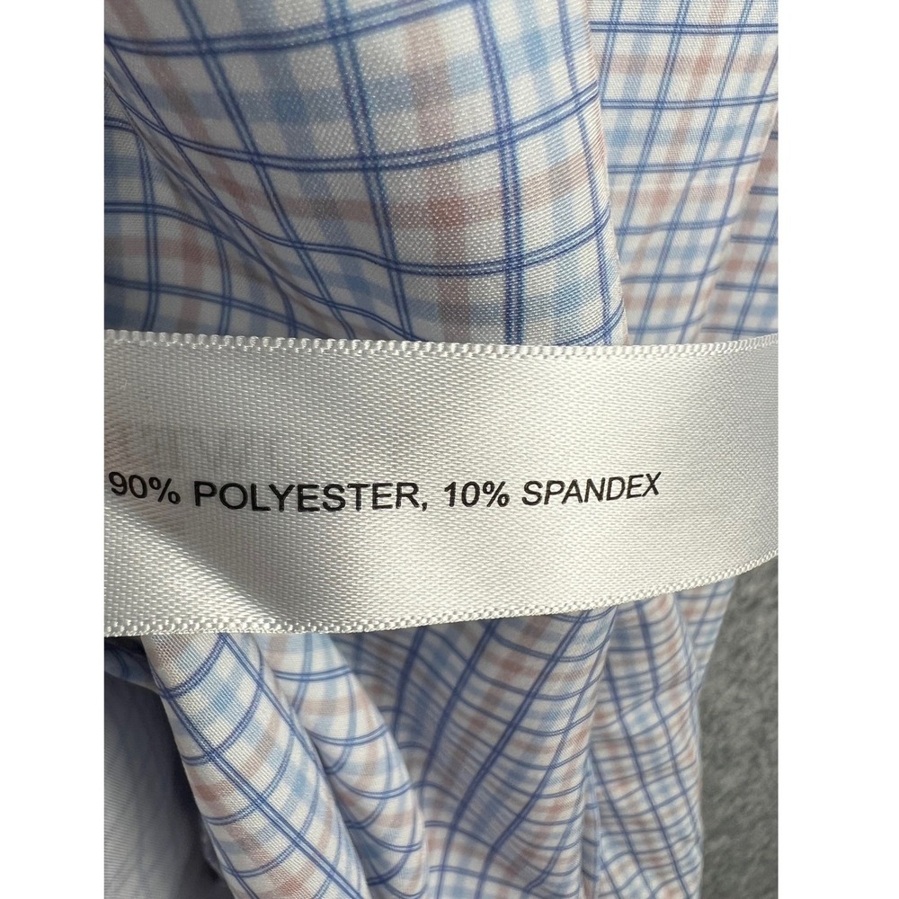 Denim & Flower Mens XL Long Sleeve Button Up Plaid Shirt Non Iron Dress Shirt - Picture 6 of 6